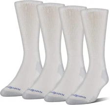 MediPeds Diabetic NanoGlide Crew Casual Socks 4 Pairs fits men's shoe 7-12