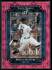 2019 Donruss #ES1 Ronald Acuna Jr. Elite Series Pink Fireworks