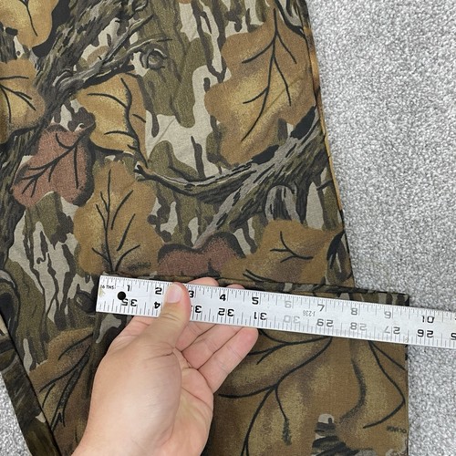 Pantalone mimetico Mossy Oak uomo 42x34 (orlato 40x28) vintage anni 80 made USA fogliame autunnale - Foto 6 di 13