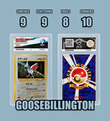 ACE 9 Skarmory | 2000 Gold, Silver, To a New World | 227 JPN | Holo Rare | POP 9