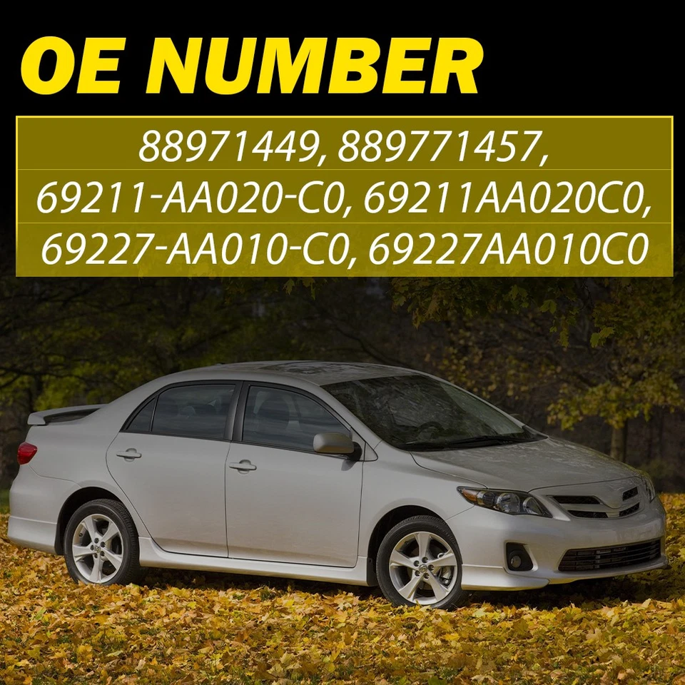 Set 4 of Front Fit Toyota Corolla 2003-2008 Rear Matrix Left Right Door Handle - Image 3 of 4