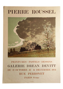 Pierre ROUSSEL — Affiche originale d'exposition en lithographie, Galerie Drean Devitt, Paris — vue 6 sur 6