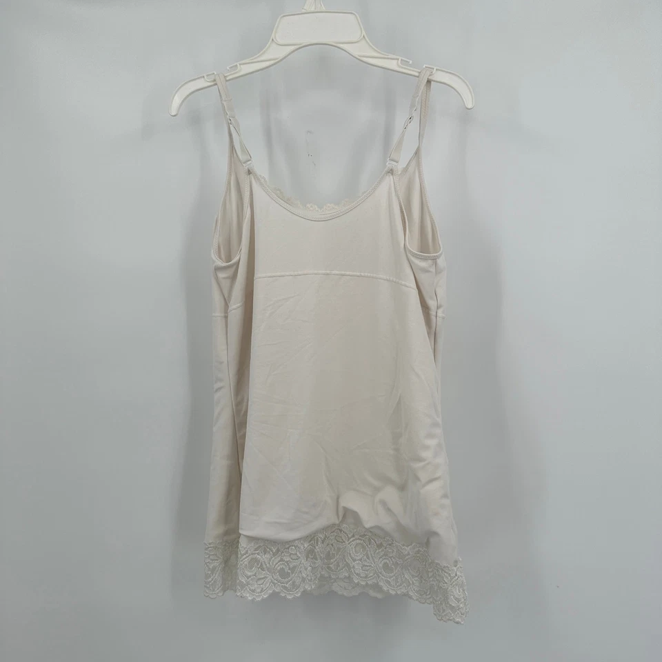 Camiseta sin mangas Sweet Nothings para mujer talla 2X ribete de encaje cami compresión lencería Y2K Foto 2 de 4