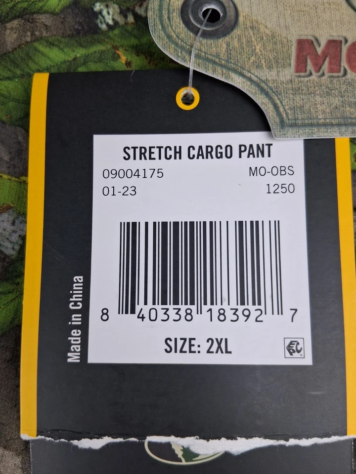 Mossy Oak Obsession Camo Cargo Pants Mens 2XL Stretch Turkey Deer Hunting NEW - Image 4 of 4