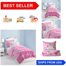 5-Piece Princess Twin Bedding Set - Enchanting Microfiber Comforter Sheets