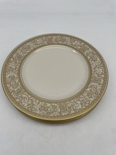 Set of Three Franciscan China Renaissance Gold Salad Plates 8 1/4"
