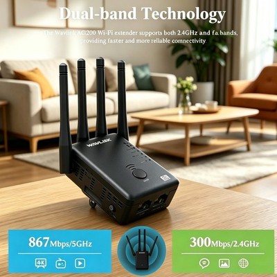 Wavlink AC1200 Router Wifi Extender Booster Wireless Repeater Dual Band WallPlug