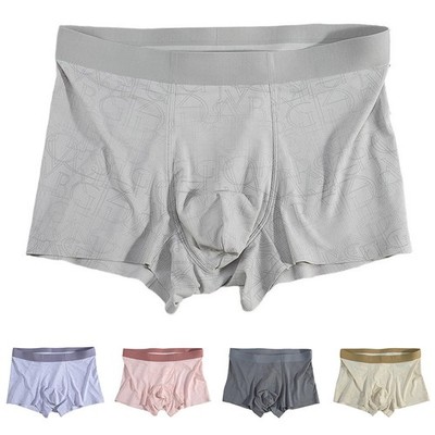 Herren Atmungsaktiv Eis Seide Unterwäsche Boxershorts Beutel Stützendes Design