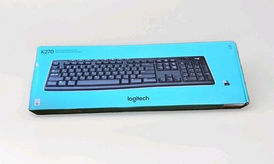 Logitech K270 Wireless Keyboard, USB Unifying Receiver, Black