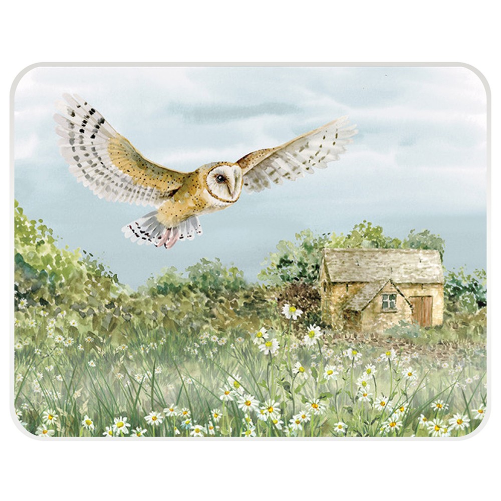 Tuftop National Trust Barn Owl Medium Worktop Protector Toughened Glass UK