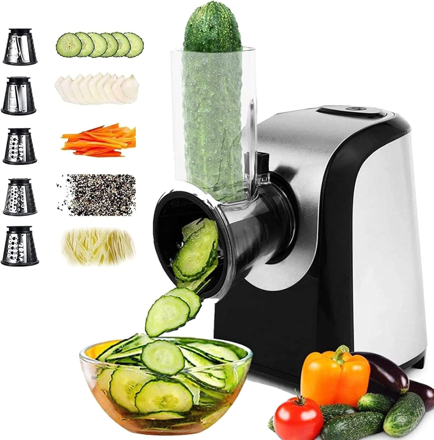 Grattugia Elettrica 150W: Affettaverdure per Ricette di Famiglia