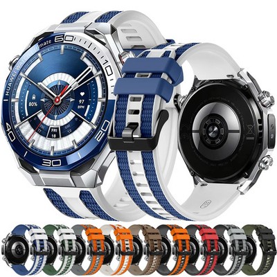 22mm Universal Silicone Sports Band For Huawei Watch Ultimate 2/GT6 Pro/GT5 46mm
