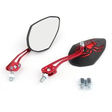 Universal 8mm 10mm Motorcycle Moto Spider Adjusted Rear View Side Mirrors Red.