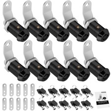 10 Pack Cabinet Lock with Keys, 1" RV Storage Locks Keyed Alike, RV Locks for...