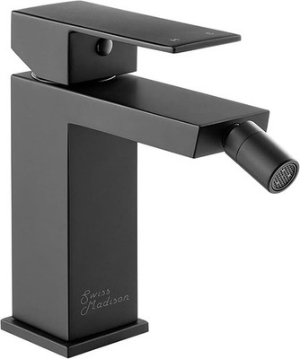 Swiss Madison Concorde Bidet Faucet – Matte Black, Single-Hole Brass Construction, 1.2 GPM, Modern Bathroom Fixture