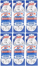 A R Sports USA Hockey Striker Laces, Non-Waxed 108" - White 6-Pack