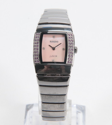 RADO Sintra Jubile High-Tech Ceramics Pink Diamond Quartz Watch AS IS