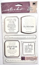 Vellum Baby Sticko Stickers Scrapbooking Card Making Embellishment