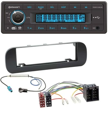 Continental MP3 DAB USB Bluetooth Autoradio für Fiat Panda (2012-2020) schwarz - Bild 1 von 4
