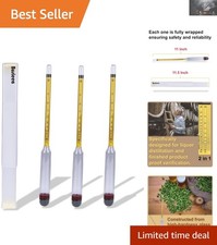 User-Friendly 3Pcs Alcohol Proof Testers - 0-200 Proof for Every Distilling Need