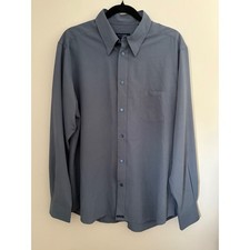 Ted Baker London Men's Sz Large Blue Patterned Long Sleeve Button Up Shirt Sz 4
