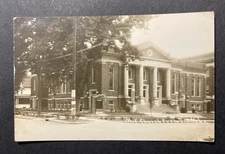 M E Church Freemont Nebraska RPPC 1923 A E Hanna Blair