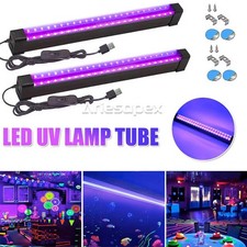 2Pack UV Black Light Bar Fixtures Ultraviolet Lamp Strip US Plug DJ Party Club
