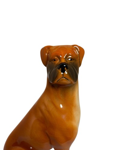Vintage Ceramic Porcelain Boxer Dog Figurine 21 cm Cute Animal Collectable - Picture 2 of 11