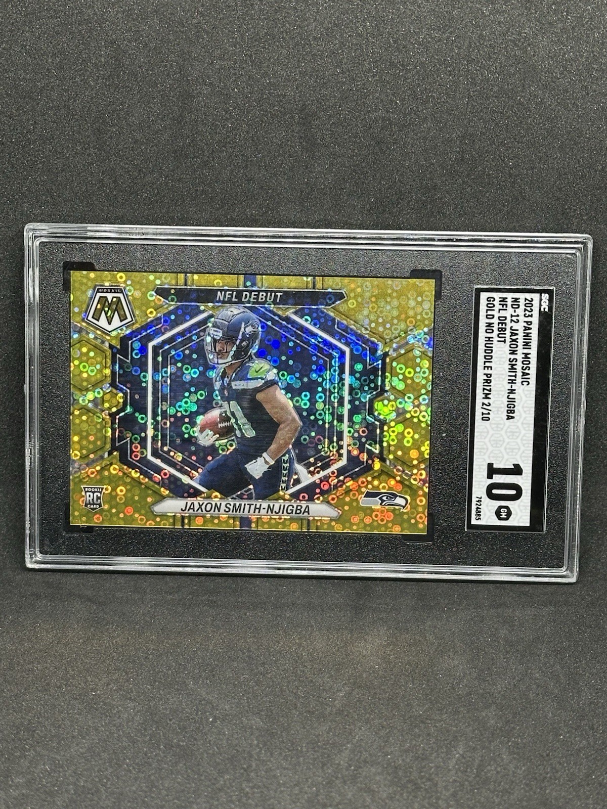 2023 Mosaic Jaxon Smith-Njigba NFL Debut No Huddle Gold /10