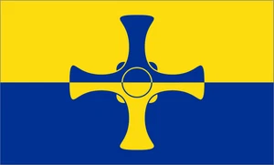 County Durham Flag Self Adhesive Vinyl Sticker