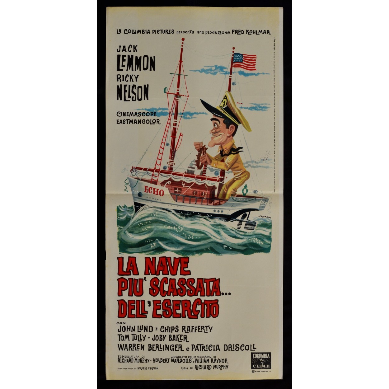 Locandina originale film La nave più scassata... dell'esercito (1960) - Regia di Richard Murphy