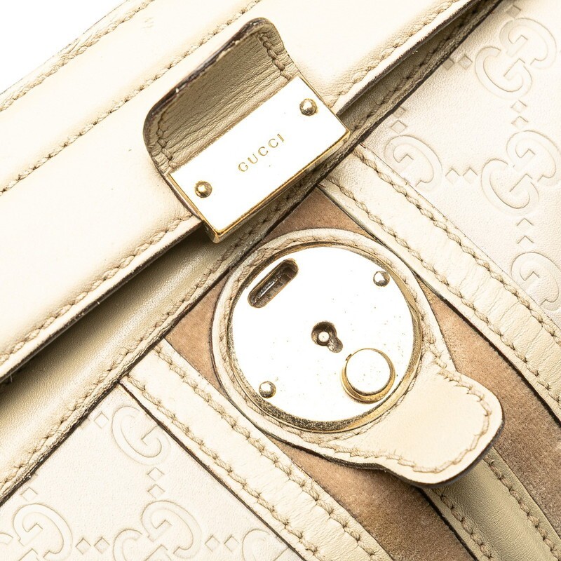 Gucci Guccissima Leather Handbag Beige Women's Used Authentic thumbnail 7
