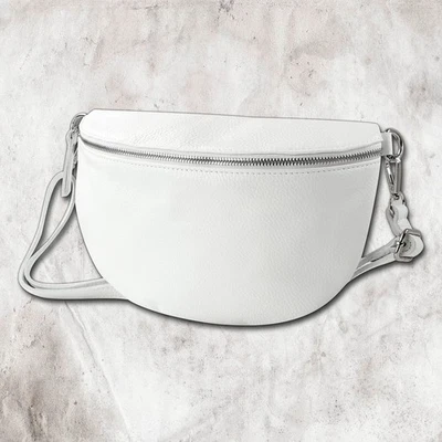 Toscanto Damen Gürteltasche Leder Tasche weiß OTT825BW - Bild 1 von 4