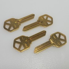 LOT Of 4 KW1 KEY BLANKS FITS KWIKSET SOLID BRASS MADE IN USA