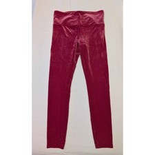 Athleta Elation Velvet Tight Leggings Womens Medium Pink Velvet Athleisure