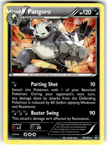 Pangoro 75/122 Rare BREAKpoint Pokemon LP