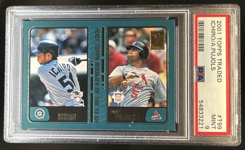 2001 Topps Traded & Rookies Ichiro Suzuki Albert Pujols R Rookie RC #T99 PSA 9