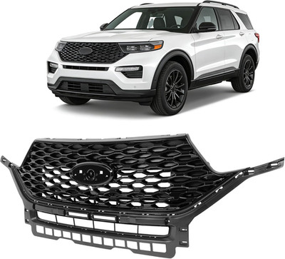 Front Grill Compatible with 2020-2024 Ford Explorer Replacement for LB5Z8200GC F