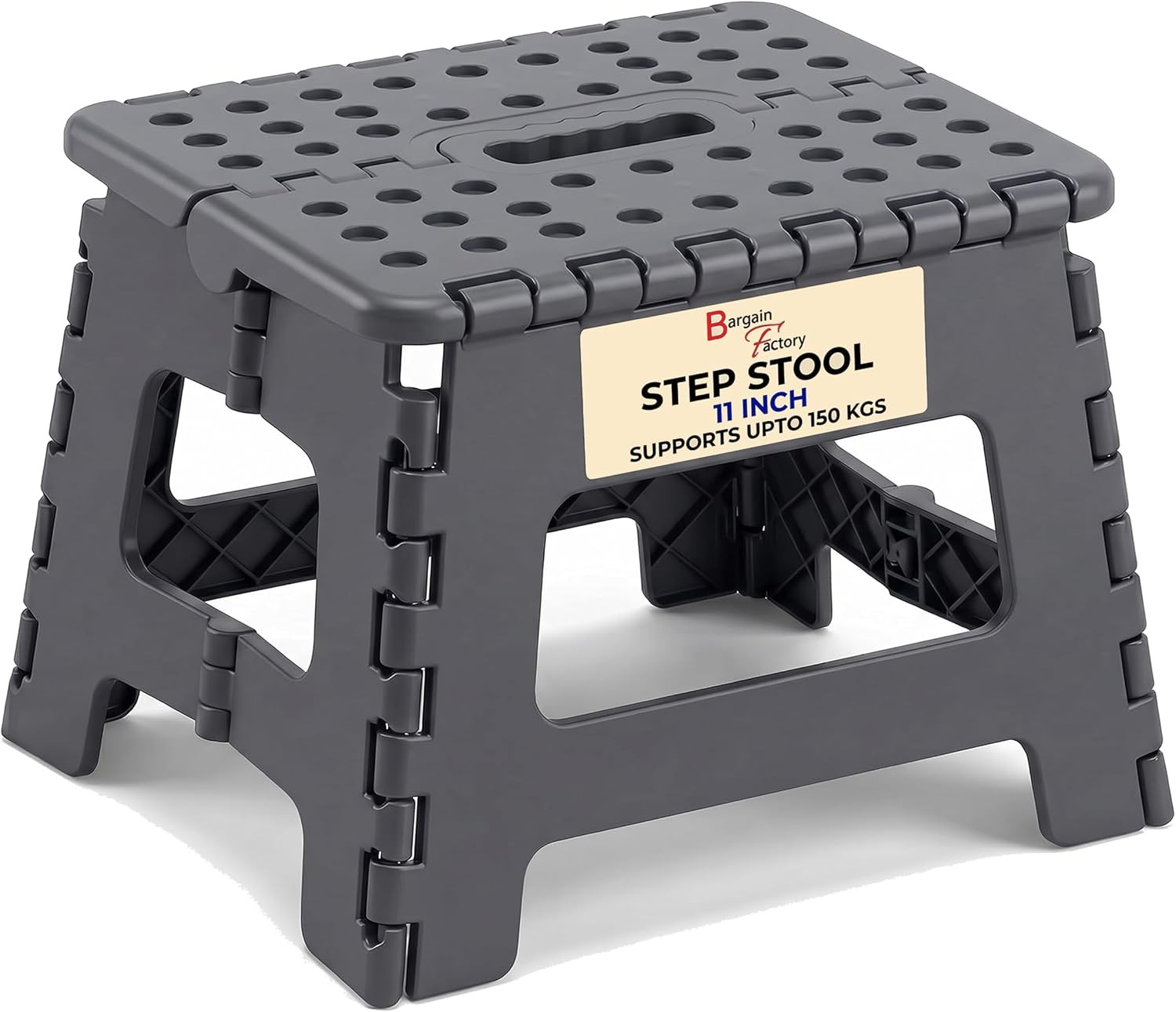 Folding Step Stool 11 inch Heavy Duty 150kg Capacity Lightweight with Carry