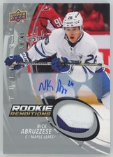 2023-24 Upper Deck Trilogy Rookie Renditions Auto /49 Nick Abruzzese  Toronto