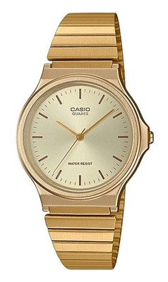 Casio Analog Golden Edelstahl Champagne Zifferblatt Quarz MQ-24G-9E Herrenuhr