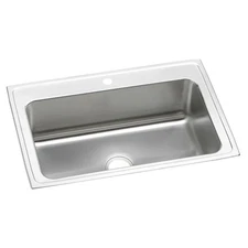 Elkay DLRS3322101 Lustertone Stainless Steel 33" 1-HoleSingle Bowl Drop-in Sink