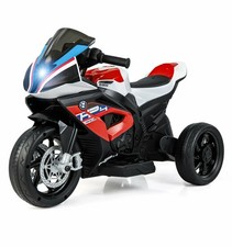 BMW Motorcycle 6V Kids Ride On Licensed Electric 3 Wheels Bicycle w/ Music Red d