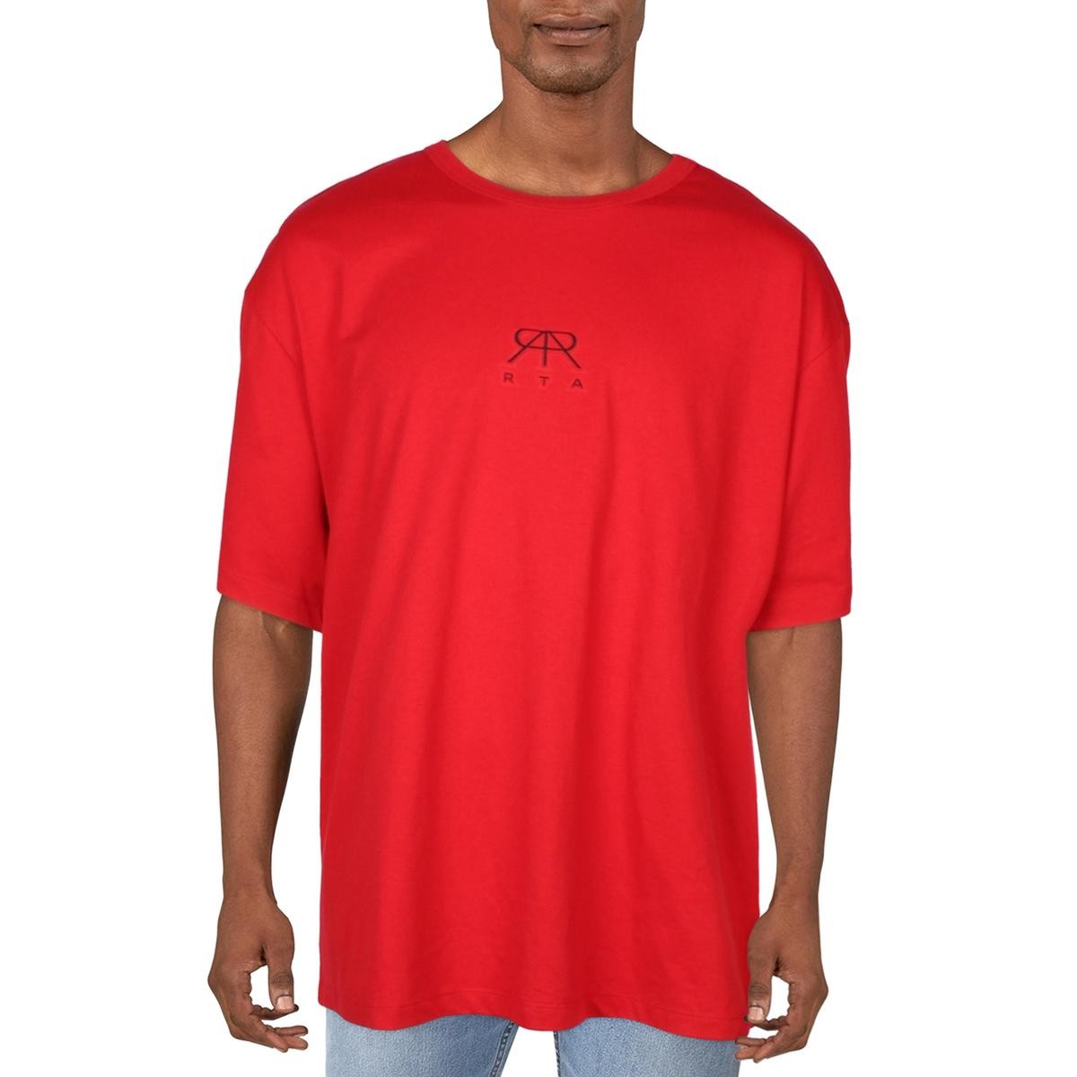 Мужская красная хлопковая футболка оверсайз Tee RTA с графическим принтом XXL BHFO 5500