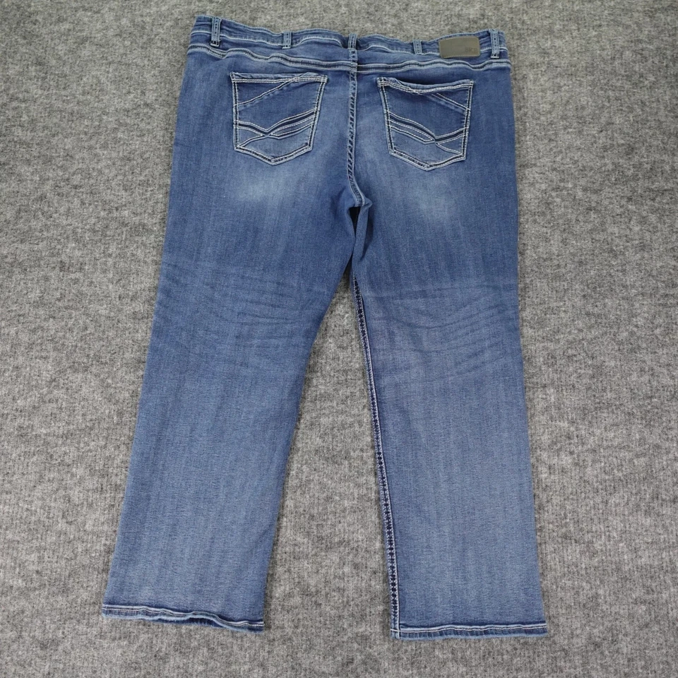 Jeans BKE Seth Para Hombres 46X30 Azul Denim Recto Medio Lavado Informal Vaquero 45x28 Foto 2 de 4
