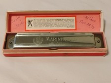 VINTAGE M. HOHNER MARINE BAND HARMONICA KEY OF G
