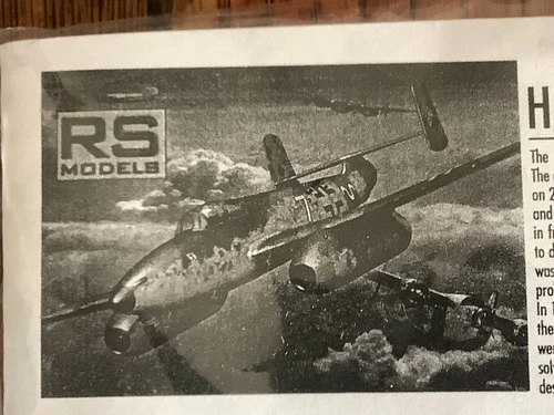 ✅RS Models 92150 1/72 Heinkel He 280 "Engine Jumo" - Sealed (GY125-12R1/0/1)