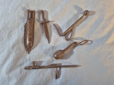 Vtg MARX Johnny West Indian Chief Cherokee Accessories Lot Knife Pipe Club