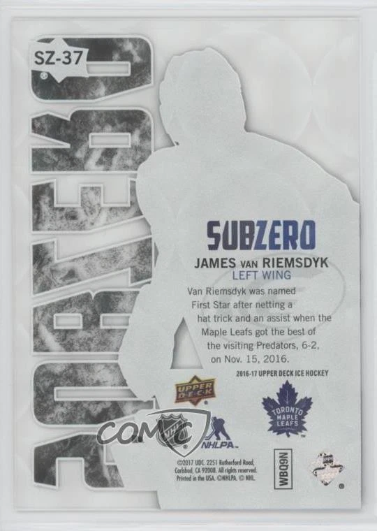 2016-17 Upper Deck Ice Subzero James van Riemsdyk #SZ-37 - Image 2 of 2