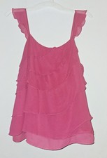 Alfani 100% Silk Chiffon,size 16W,Flutter Wing Straps,layered,Hidden side zipper